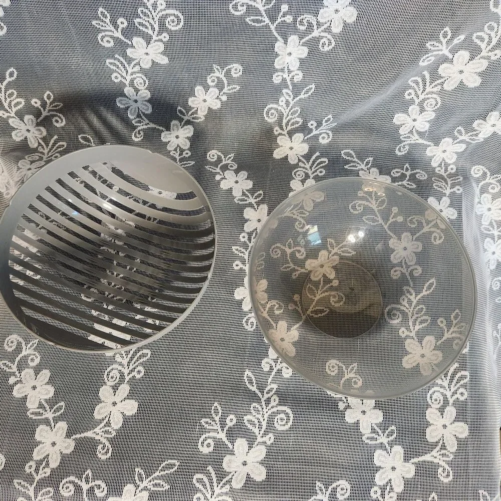Pampered Chef Salad Cutting Bowl Set with Packaged utensils